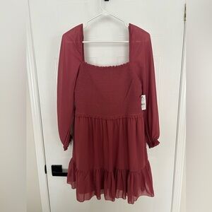 Girls' Smocked Dress in Mauve